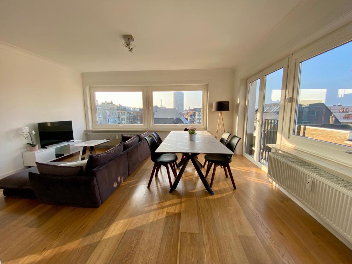 Luxury 3 Bedroom Apartment On The Top Floor With Panoramic View Ostend Exterior foto